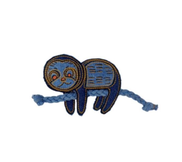 Indigo - Sloth Crinkle & Rope Toy - One Size