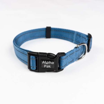 Jazz Blue  - Appalachian Jazz Blue Dog Collar - Medium 3/4in wide by 8