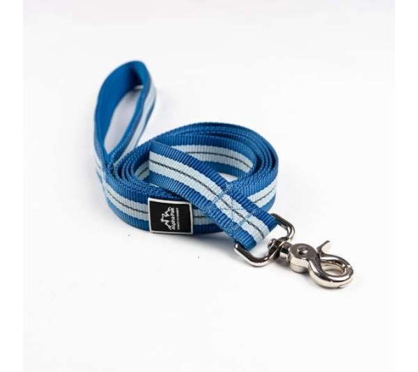 Jazz Blue Flat  - Appalachian Jazz Blue Flat Dog Leash - Large 1in. wide by 6ft. long
