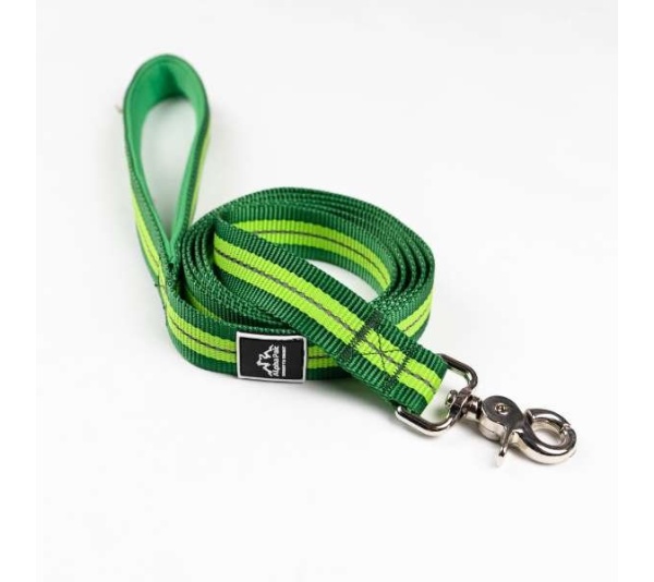 Kiwi Green Flat  - Appalachian Kiwi Green Flat Dog Leash - Large 1in. wide by 6ft. long