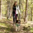 Cascades Plum Boysenberry Stretchable Runner Dog Leash - 6 to 10 feet when stretched.
