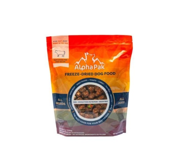 ALPHAPAK RAW FREEZE DRIED DOG FOOD 16 OZ
