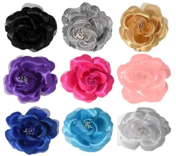 Hot Pink - FL2001 | Pearl Rose Dog Pet Bow|Pets Ribbons