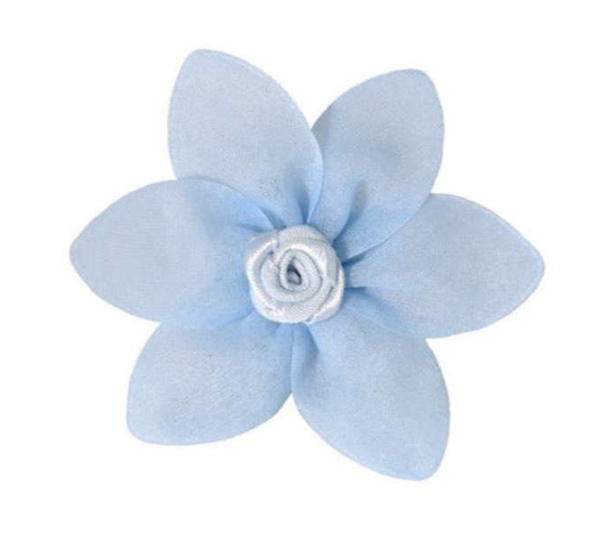 Blue - FL2004 | Petal Flower Dog Bow with Velcro|Pets Ribbons