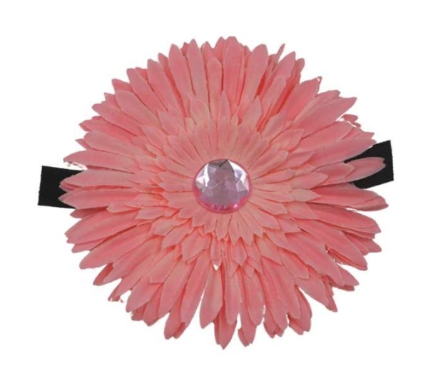 Coral - FL2005 | Dog / Cat Daisy Bow with velcro fastener|Pets Ribbons