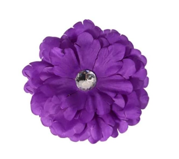 Purple - FL2002 | Daisy Flower Dog/ Cat Bow on Velcro Collar Attachment|Pets Ribbons