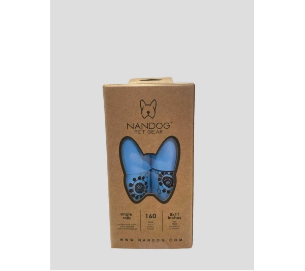Blue/Blue Flower Chain - NANDOG 100% Bio Poop Bags