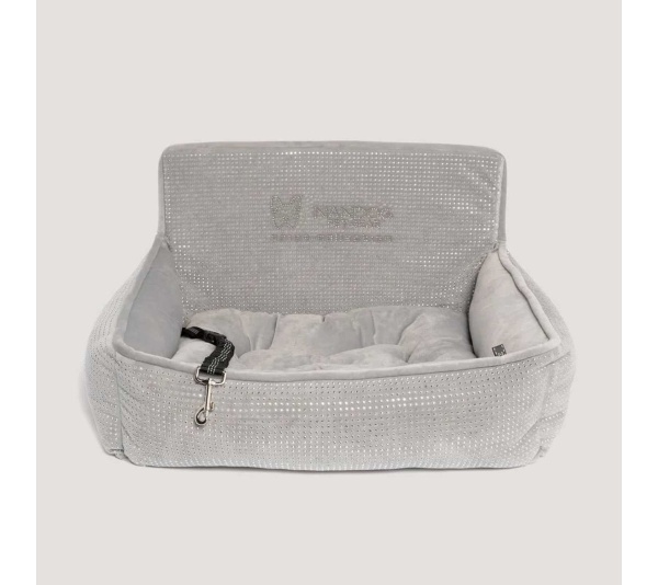 LIGHT GREY - NANDOG Bling Dog Car Seat