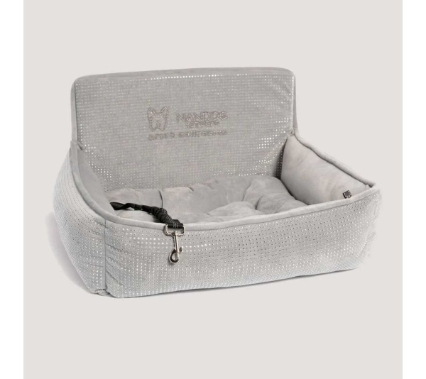 LIGHT GREY - NANDOG Bling Dog Car Seat