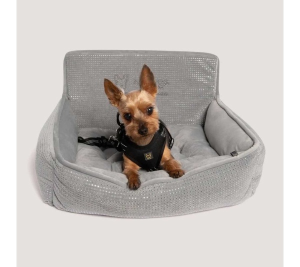 LIGHT GREY - NANDOG Bling Dog Car Seat