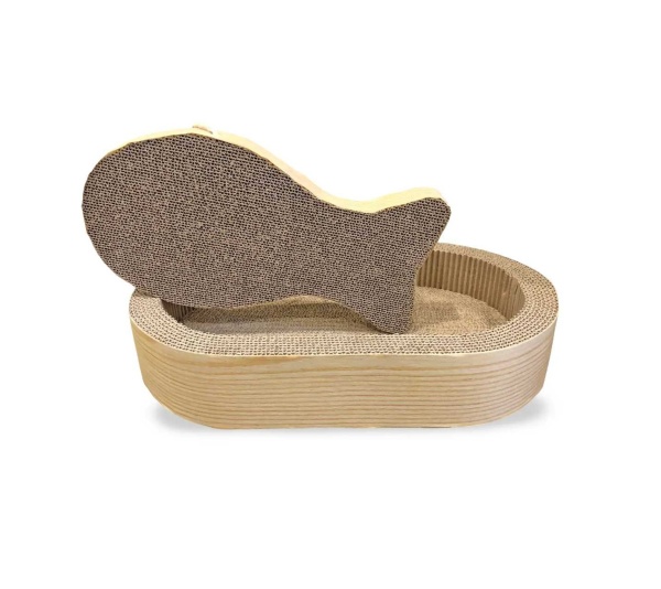 NANDOG Cat Scratcher Two Piece Oval With Inner Fish
