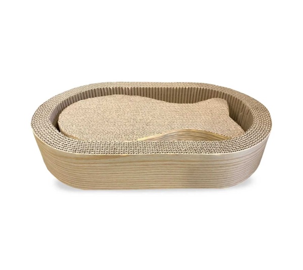 NANDOG Cat Scratcher Two Piece Oval With Inner Fish