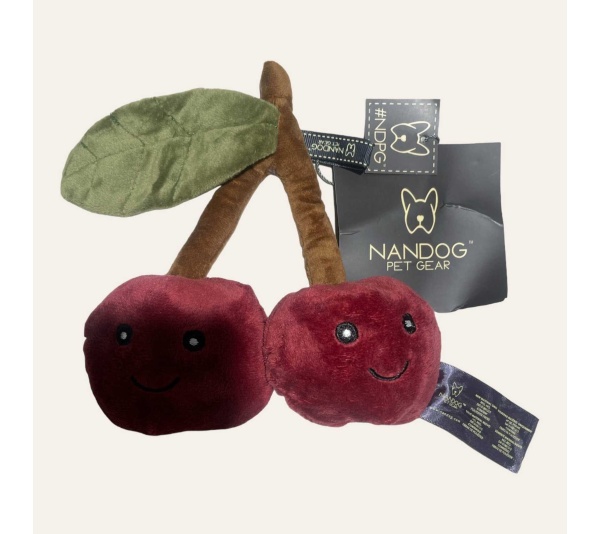NANDOG My BFF Small Cherry Plush Dog Toy