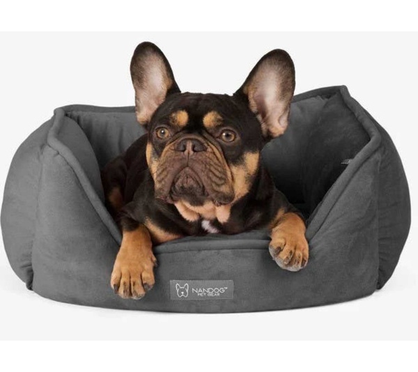 DARK GRAY - NANDOG Reversible Micro-Plush Fabric Pet Bed