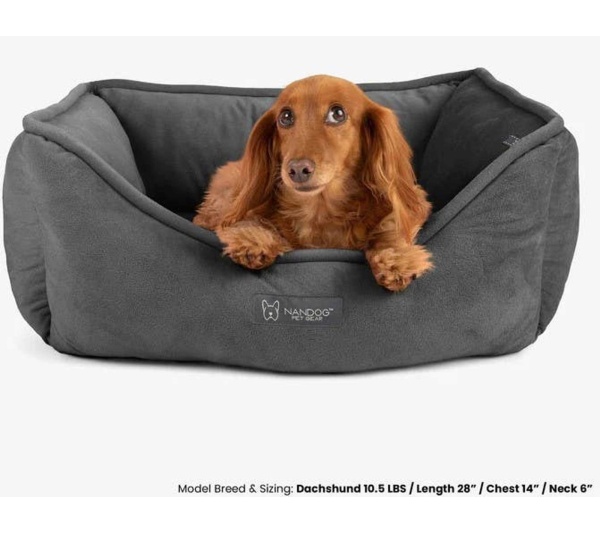 DARK GRAY - NANDOG Reversible Micro-Plush Fabric Pet Bed