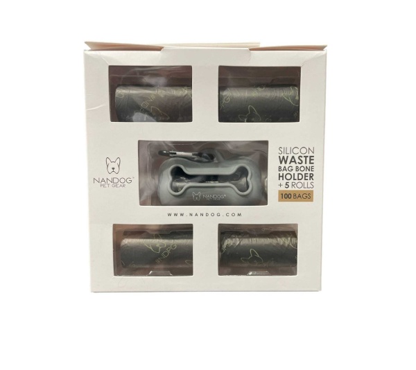 NANDOG Silicon Waste Bag Bone Holder Kit +5 Rolls