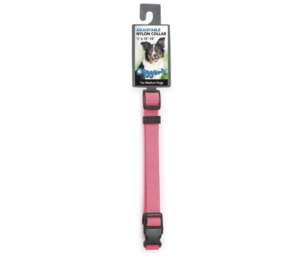 DGR 5/8in Nylon Collar 16in Neon Pink