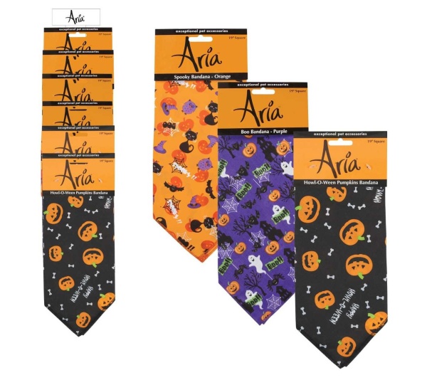 AR Halloween Bandanas 12Pc Clip Strip