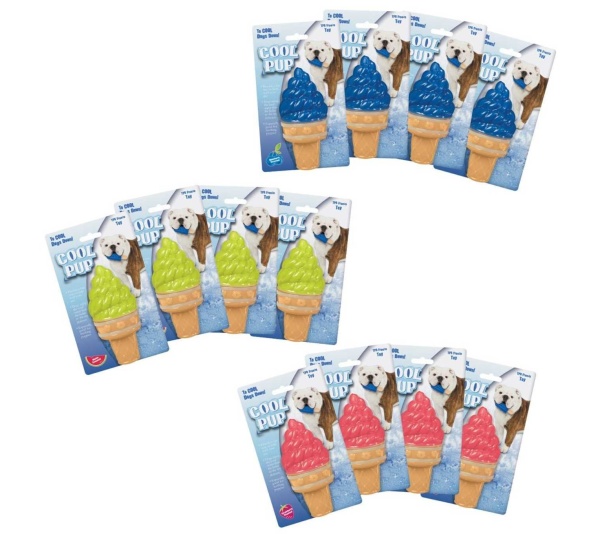 Cool Pup Toy Large Ice Cream Cone 12Pk