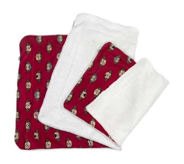 Burgundy - Silly Monkey Ultra-Plush Blanket - 50" x 30"