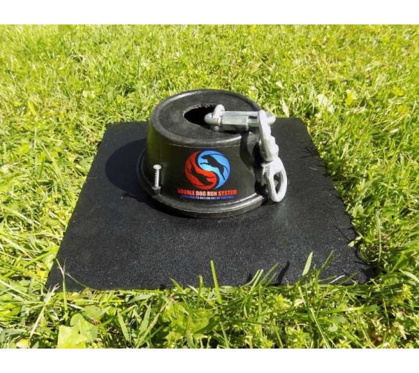 Double Dog Run Tangle-free Two Dog Tie Out Stake - Heavy-Duty Tie Out Stake - 1200lbs