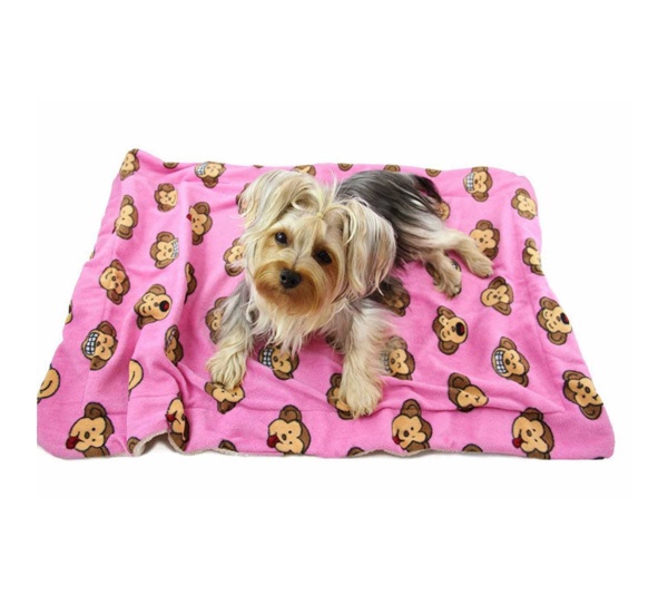 Pink - Silly Monkey Ultra-Plush Blanket - 50" x 30"