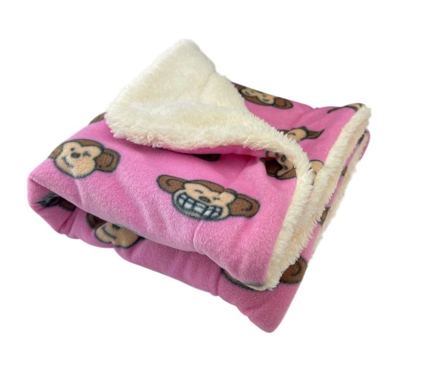 Pink - Silly Monkey Ultra-Plush Blanket - 50" x 30"