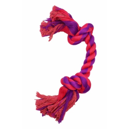 Purple / Magenta - Amazing Pet Products 2 Knot Bone - 14"