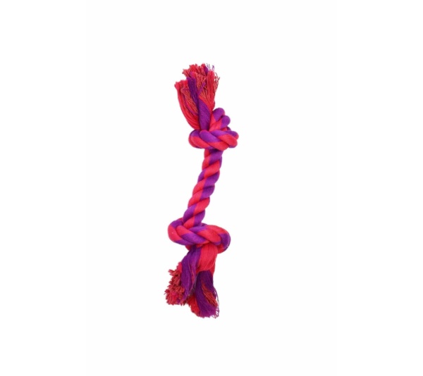 Purple / Magenta - Amazing Pet Products 2 Knot Bone  - 8"
