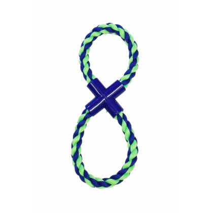 Blue / Green - Amazing Pet Products Figure 8 Tug - 10.5"