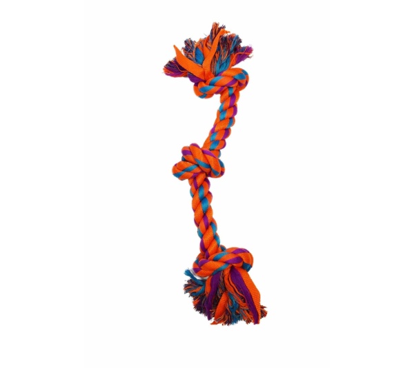 Orange - Amazing Pet Products Nylon Rope Bone - 17.75"