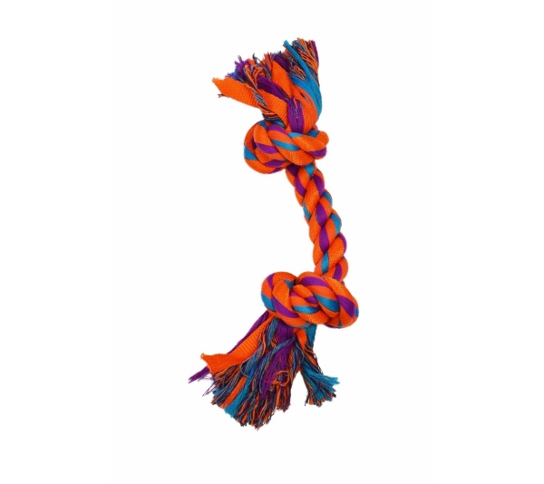 Orange - Amazing Pet Products Nylon Rope Bone  - 14"