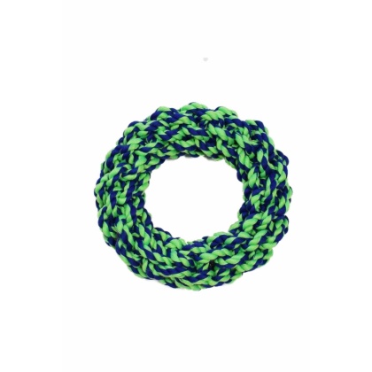 Blue / Green - Amazing Pet Products Rope Rings  - 7"