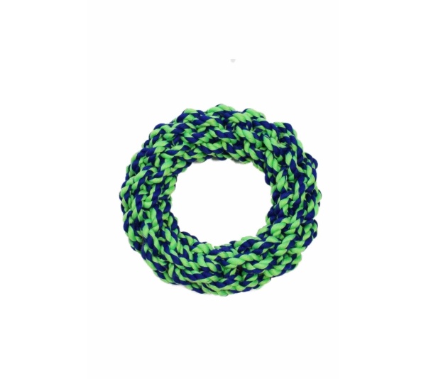 Blue / Green - Amazing Pet Products Rope Rings  - 7"
