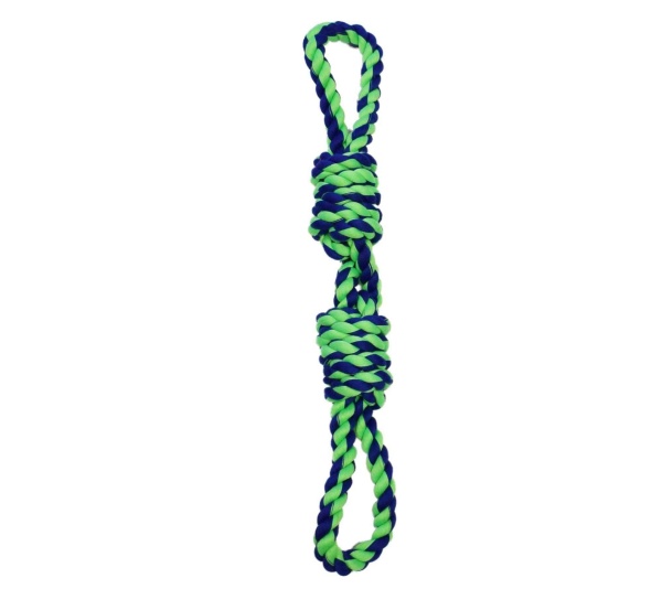 Blue / Green - Amazing Pet Products Rope With Handle  - 20"
