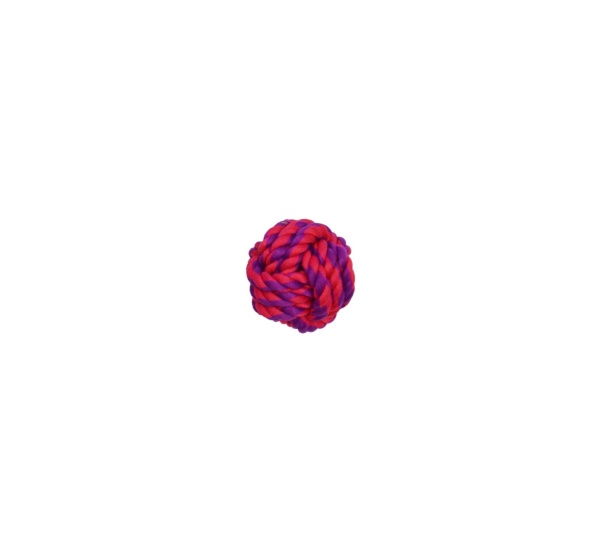 Purple / Magenta - Amazing Pet Products Rope Ball  - 2.75"