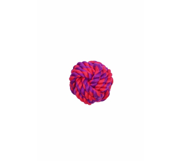 Purple / Magenta - Amazing Pet Products Rope Ball  - 4"