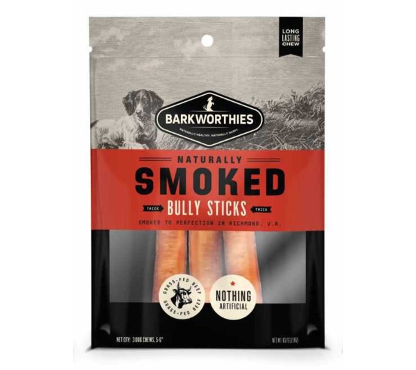 Barkworthies Smoked Bully 6" Thick 3pk