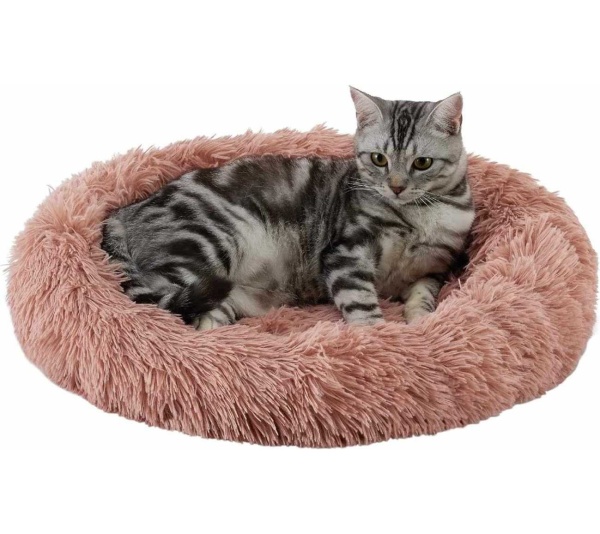 Dusty Rose - Best Friends by Sheri Cat Donut Bed - 21x19