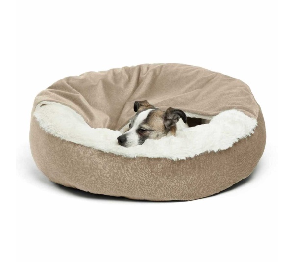 Best Friends by Sheri Cozy Cuddler Ilan Cat & Dog Bed Taupe 24x24
