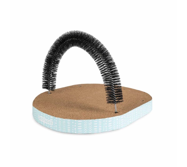 Catstages Scratch & Groom Corrugated Cat Scratch Pad With Catnip