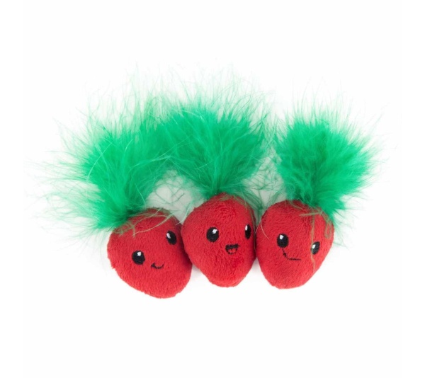 Catstages Strawbabies Cat Toy Pink 3pk
