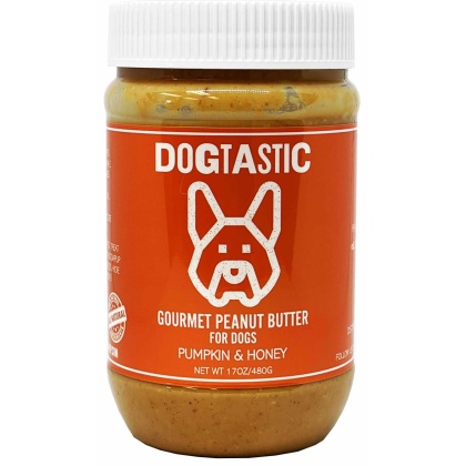 Dogtastic Gourmet Peanut Butter for Dogs Pumpkin & Honey Flavor 17oz
