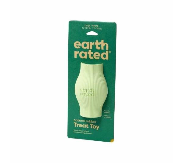 Green - Earth Rated Rubber Treat Dispenser Dog Toy  - Large