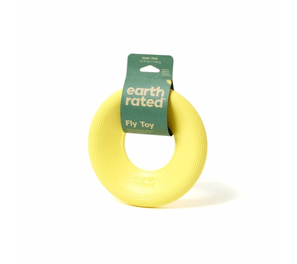 Yellow - Earth Rated TPE Flyer Dog Toy  - Small
