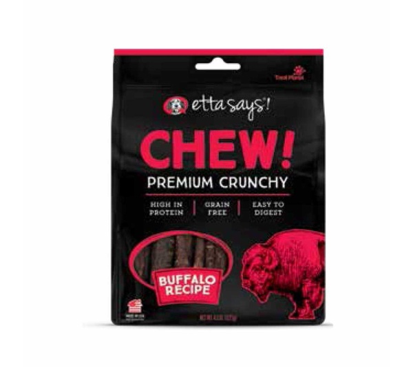 Etta Says! Chew Premium Crunchy Buffalo Dog Chew 4.5oz