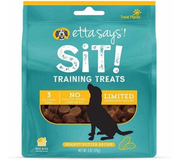 Etta Says! Sit! Dog Training Treats Peanut Butter Recipe 6oz