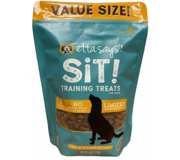Etta Says! Sit! Dog Training Treats Peanut Butter Recipe Value Bag 16oz