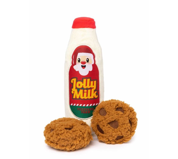 FuzzYard Jolly Milk & Cookies Plush Dog Toy 3PK