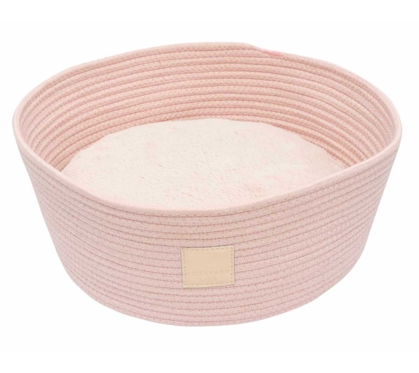 Soft Blush - FuzzYard Life Rope Basket Bed